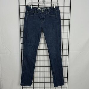 Madewell Skinny Low‎ Jeans Womens 29x34 Blue Medium Dark Wash Stretch Denim
